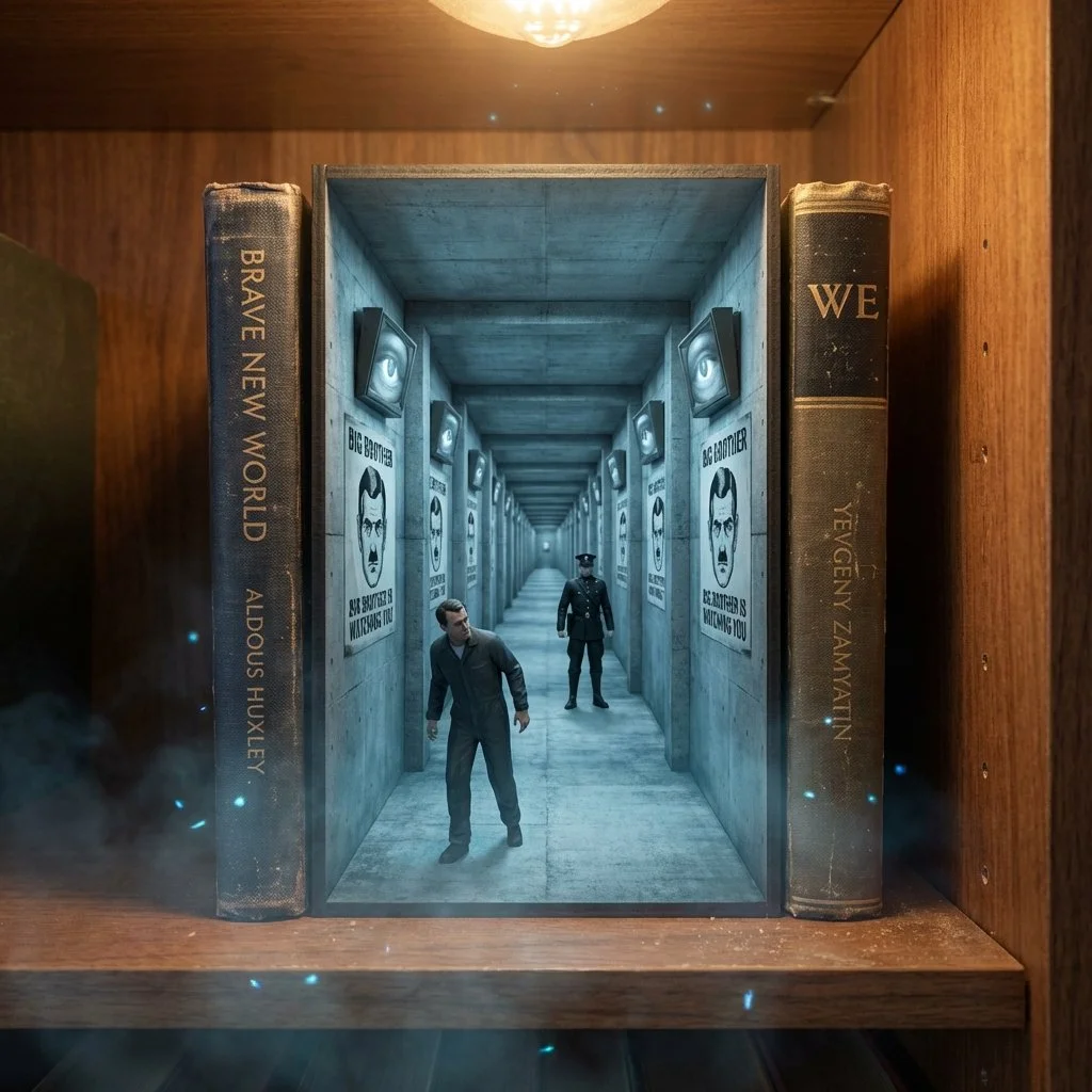 1984 Book Nook: Portal to Orwell’s Dystopian Hallway