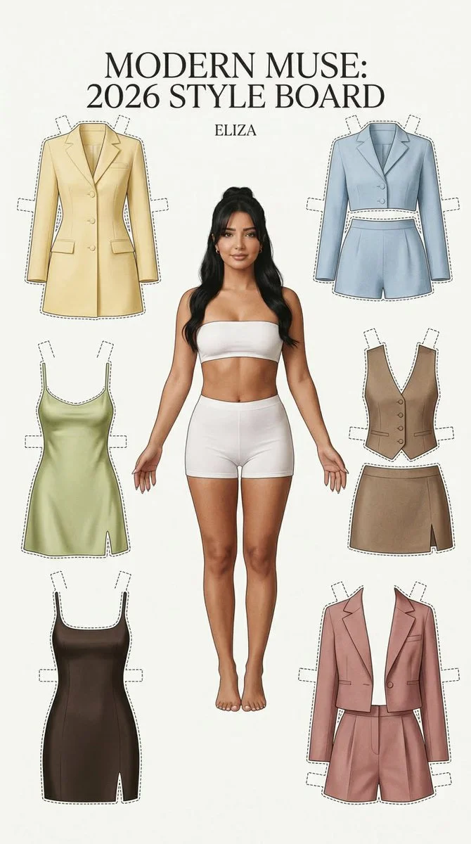 2026 Fashion Paper-Doll: Minimalist Editorial Wardrobe Showcase