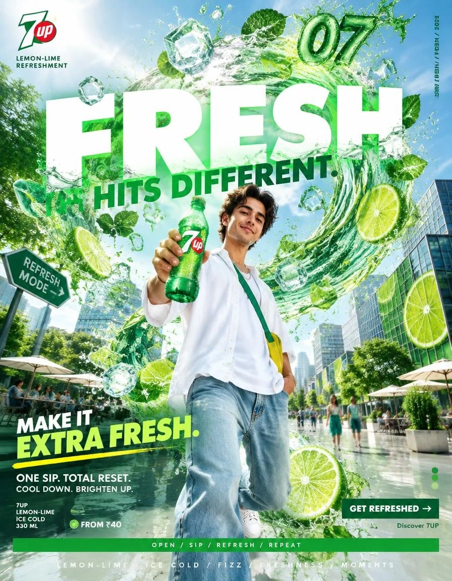 7UP Transforms Urban Heat into a Surreal Wave of Refreshing Energy