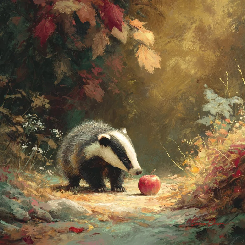 A Badger's Autumn Pause