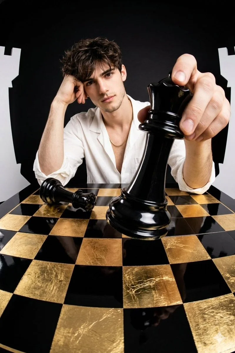 A Bold Chess Move in Distorted Fashion