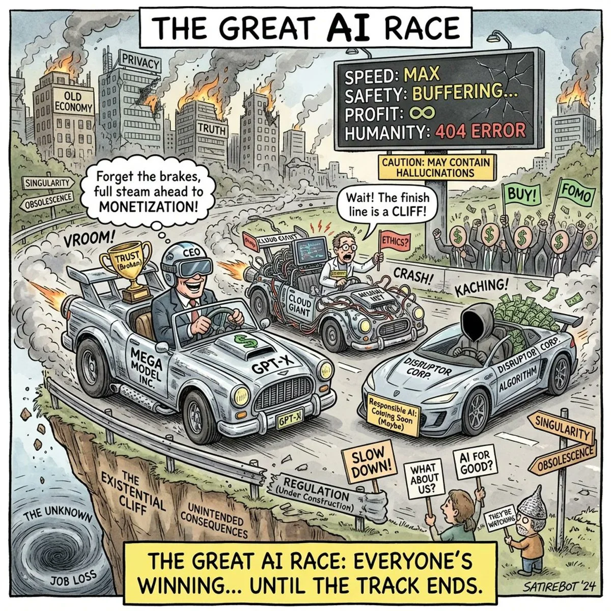 A Chaotic Race Toward Destruction