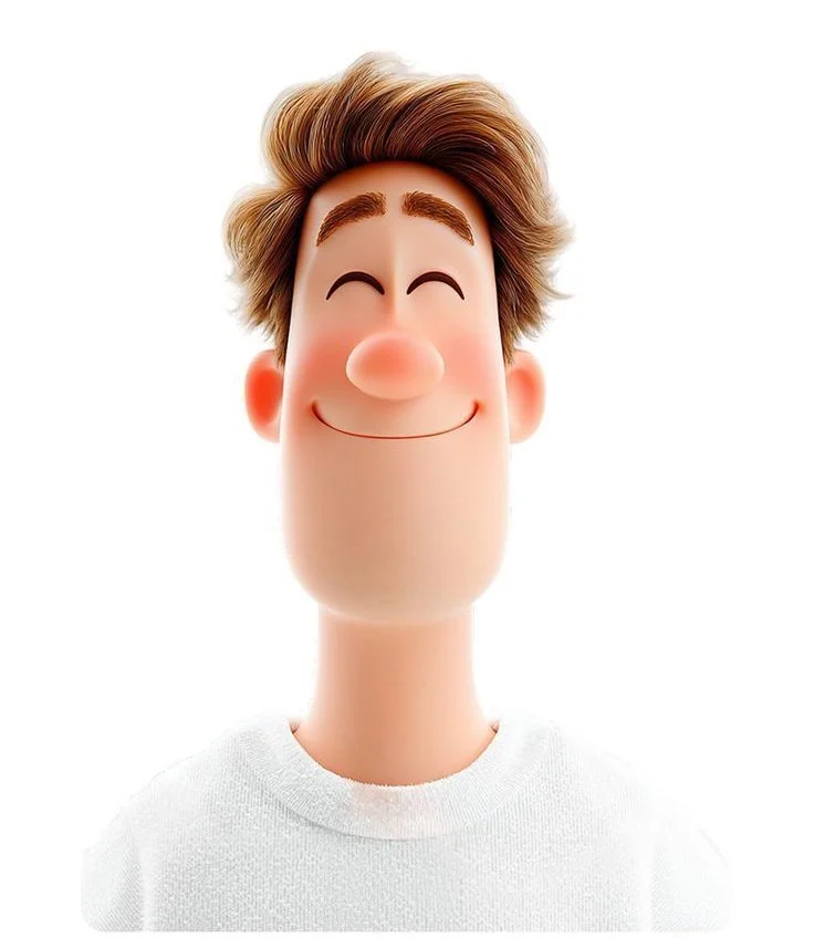 A Cheerful 3D Avatar in Pixar-Style Digital Art