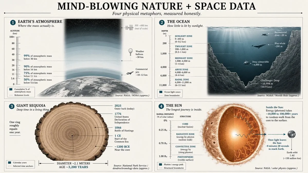 A collapsing star's brightness curve binds to tree rings