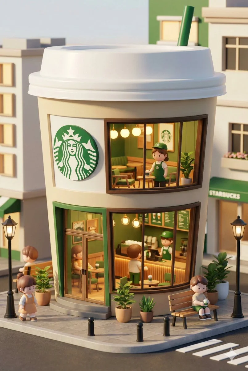 A Cozy Chibi Café: The Starbucks Dream in Miniature
