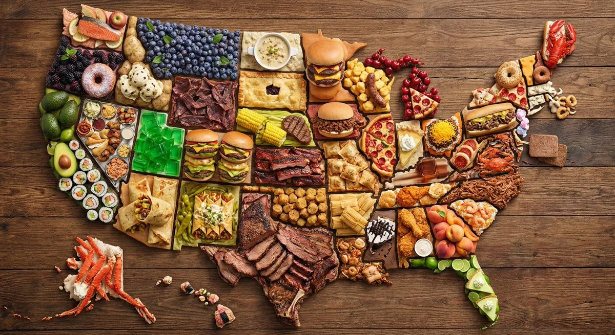 A Culinary Map of America: States in Delicious Detail!