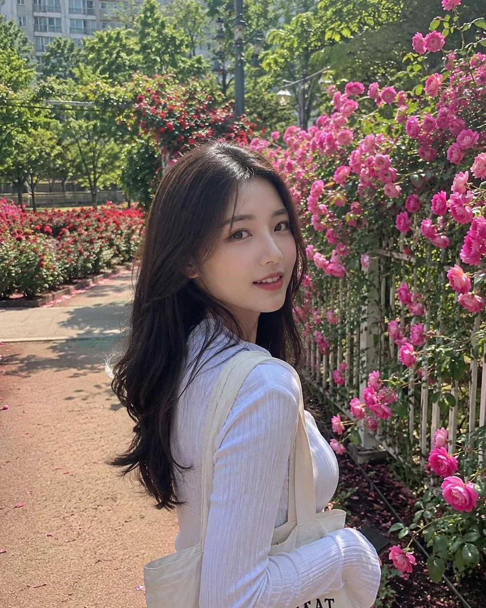 A cute Korean character enjoys a quiet coffee moment