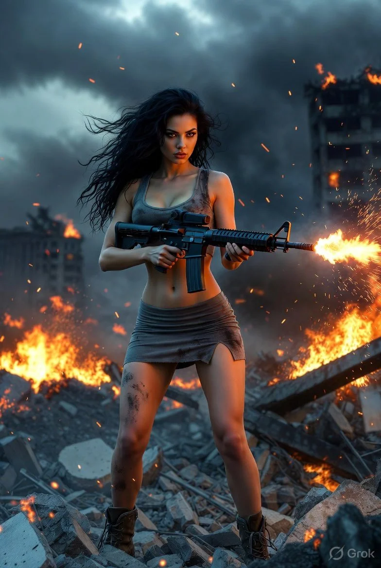 A Fighter's Resolve: Beauty Amidst Chaos