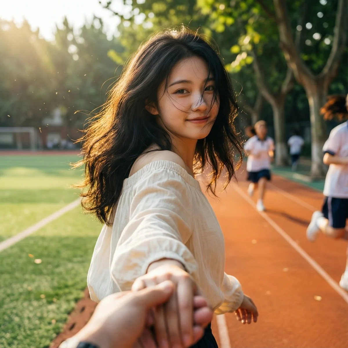 A Fleeting Smile in Golden Light