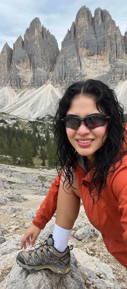 A Hiker's Moment in the Dolomites