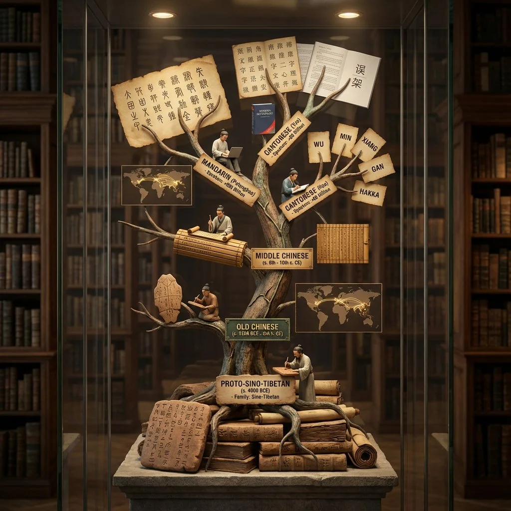 A Linguistic Tree: The Evolution of Chinese Language Visualized