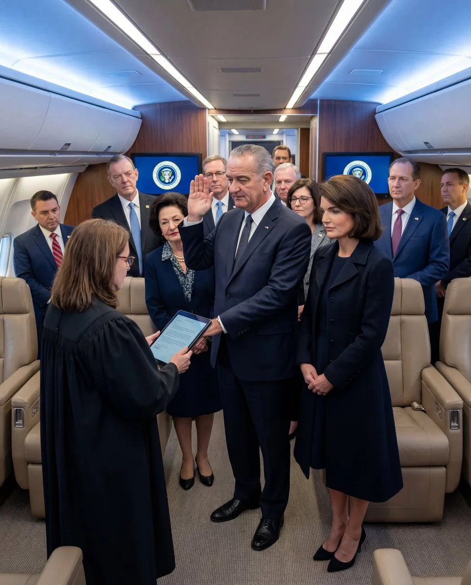 A Modern Twist on History: LBJ Takes Oath with an iPad