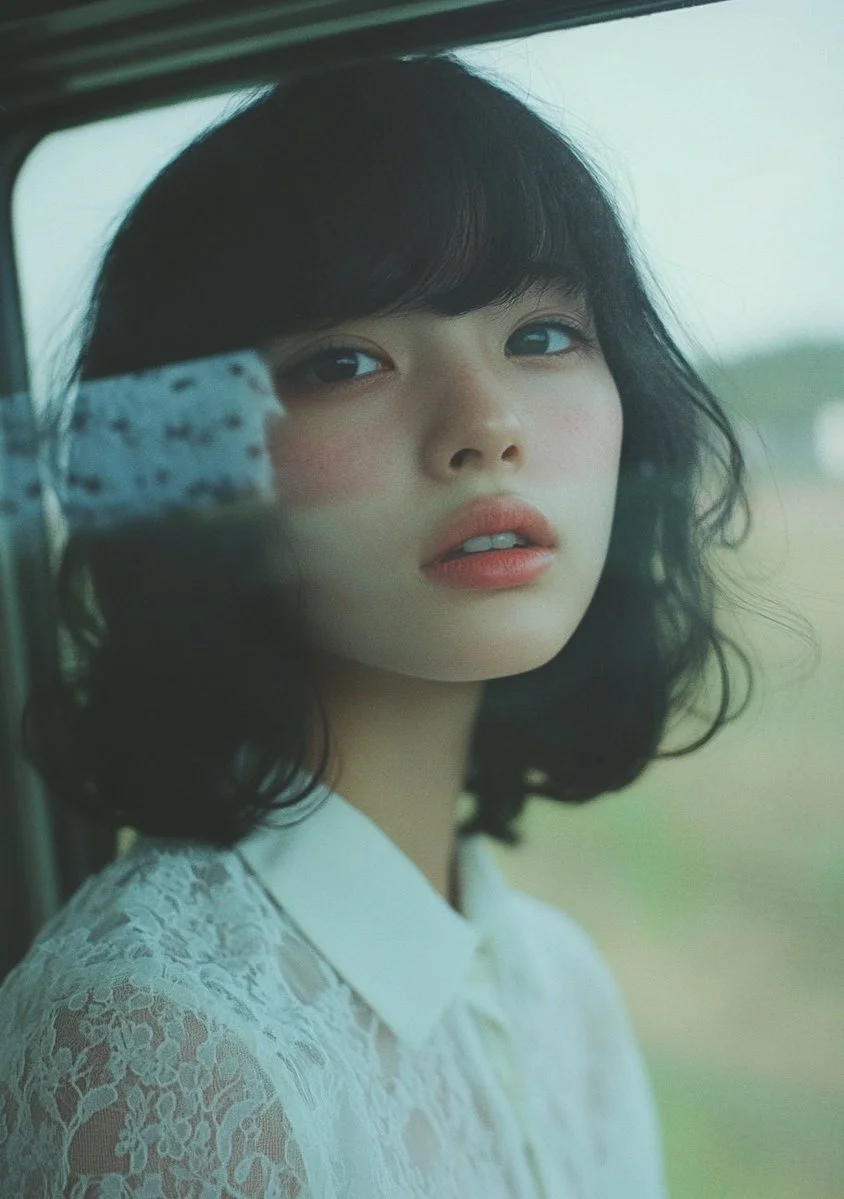 A Quiet Moment on the Rainy Train