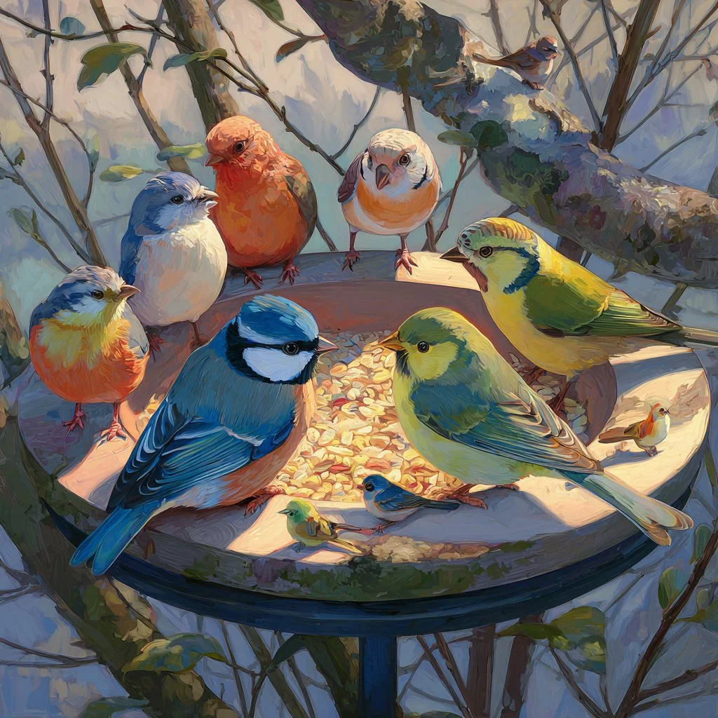 A Symphony of Color on a Sunlit Garden Table