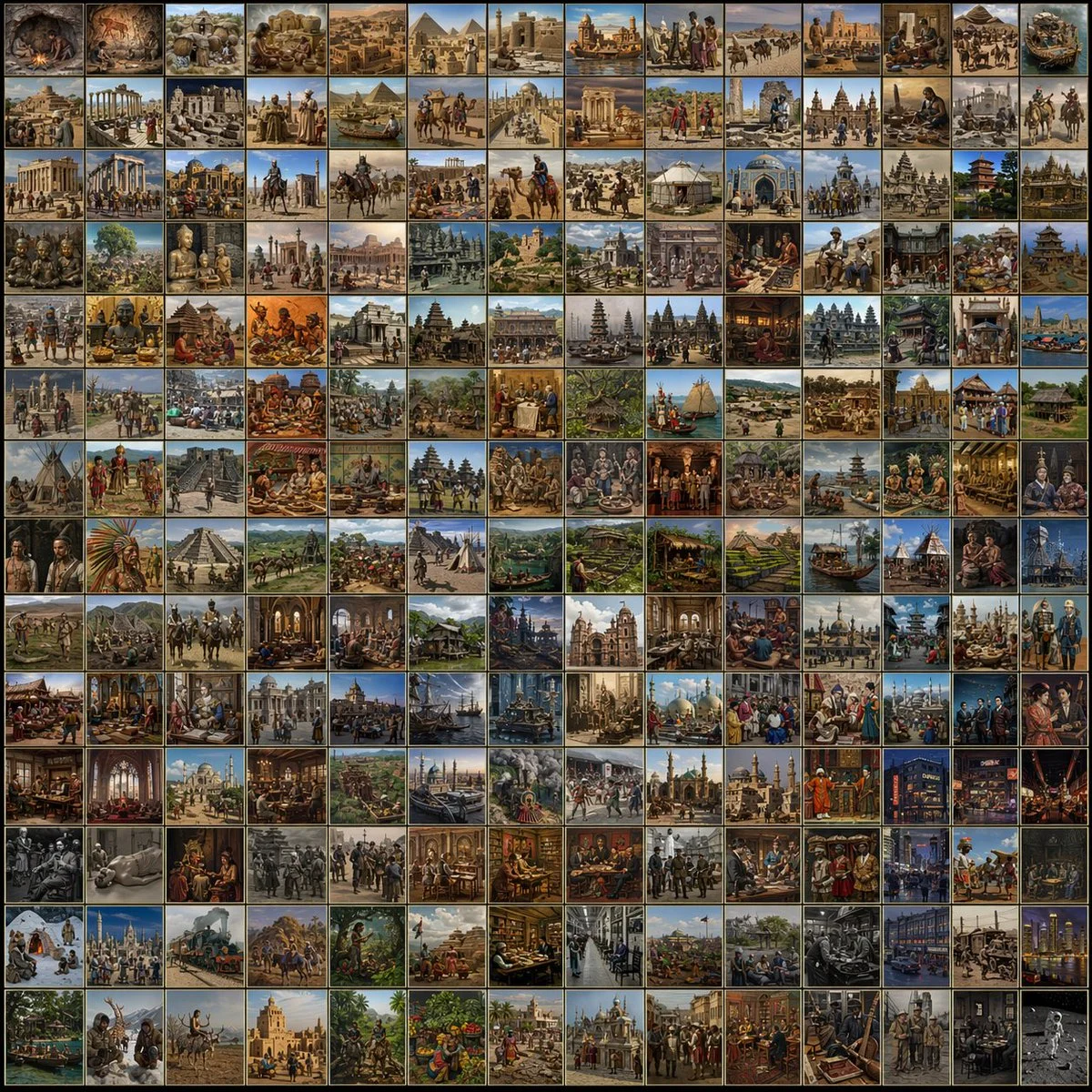 A Tapestry of Cultures: 16x16 Historical Showcase