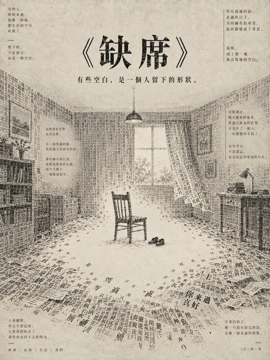 A vast landscape formed entirely from Chinese characters emerges