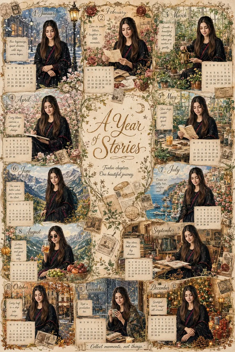 A woman journeys through twelve dreamy seasonal storybook chapters