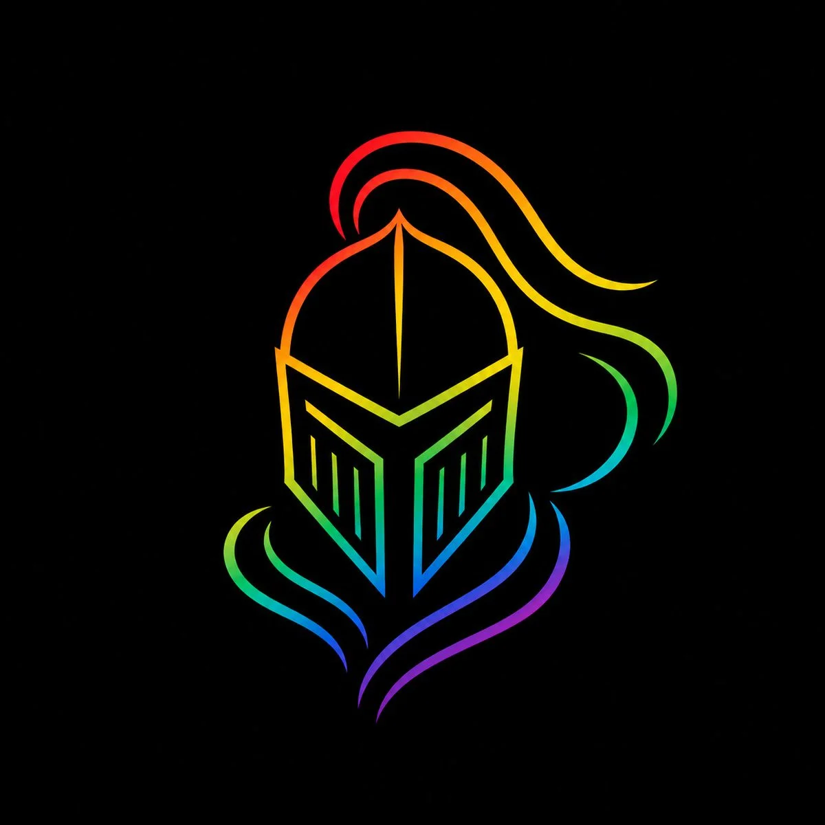 Abstract Elegance: Minimalist Knight Logo Design