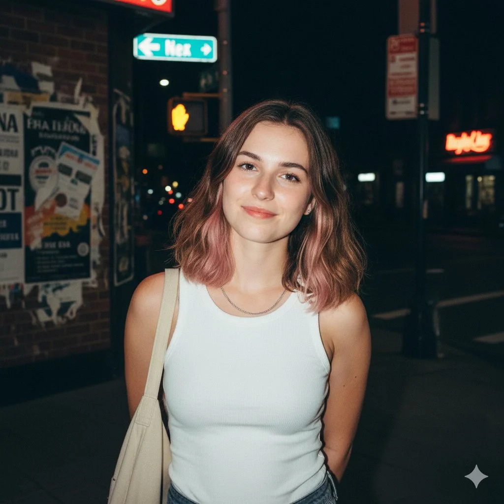 Accidental Y2K Glam: A Street Corner Snapshot