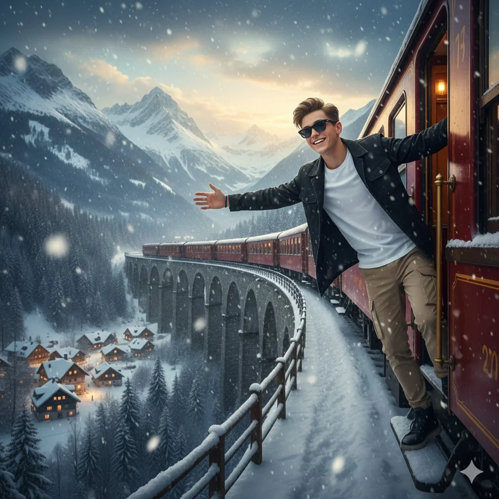 Adventure Awaits: Winter Vibes on a Vintage Train