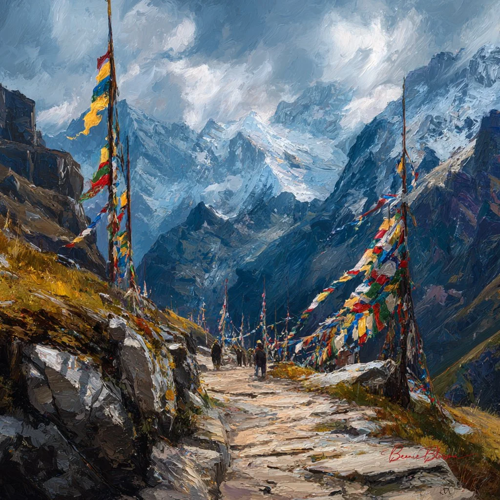 Alpine Journey Through the Windswept Pass