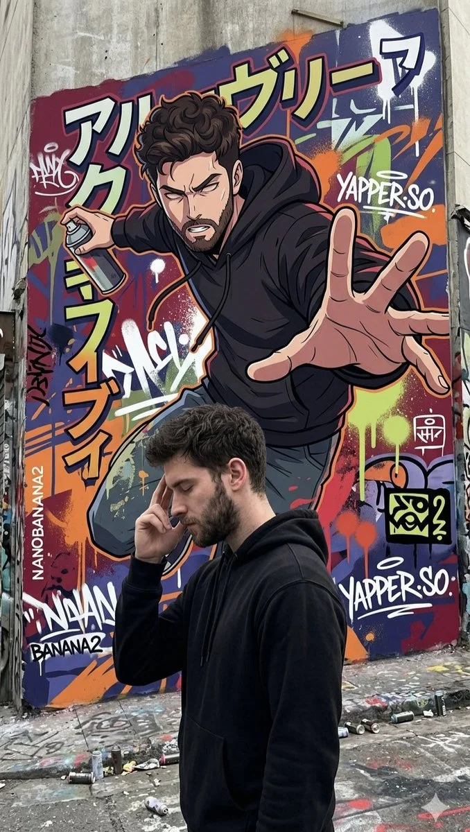 Anime Meets Reality in Urban Art