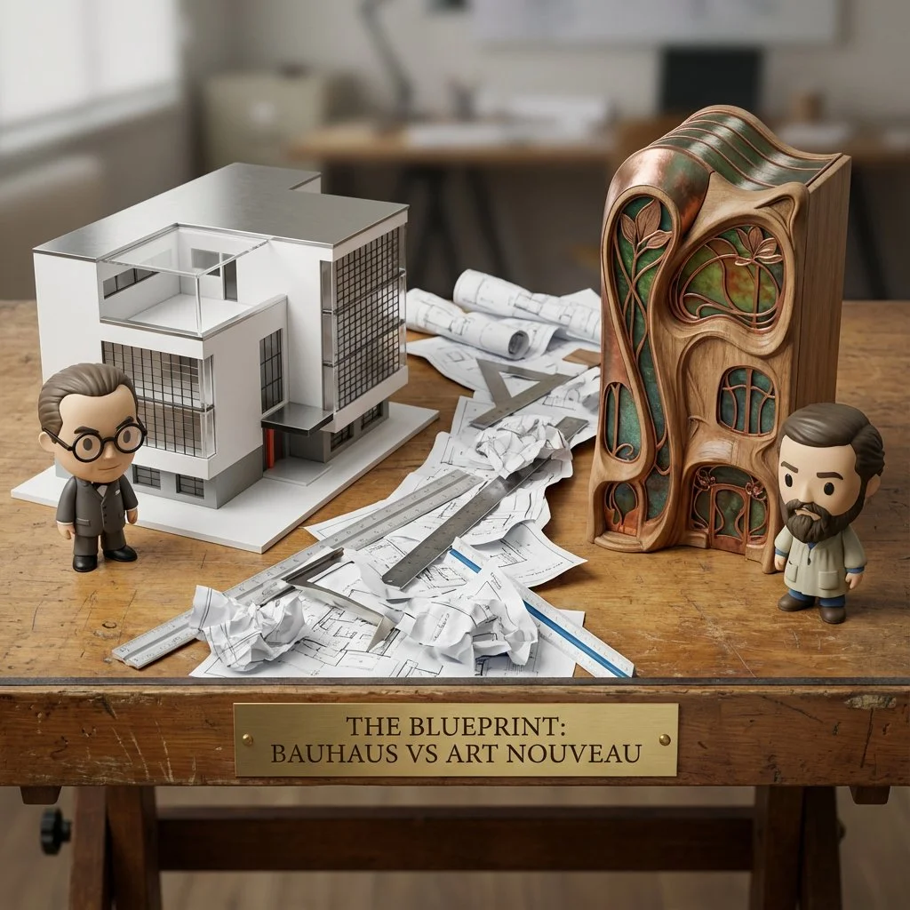 Architectural Rivalry: A Macro Duel of Styles