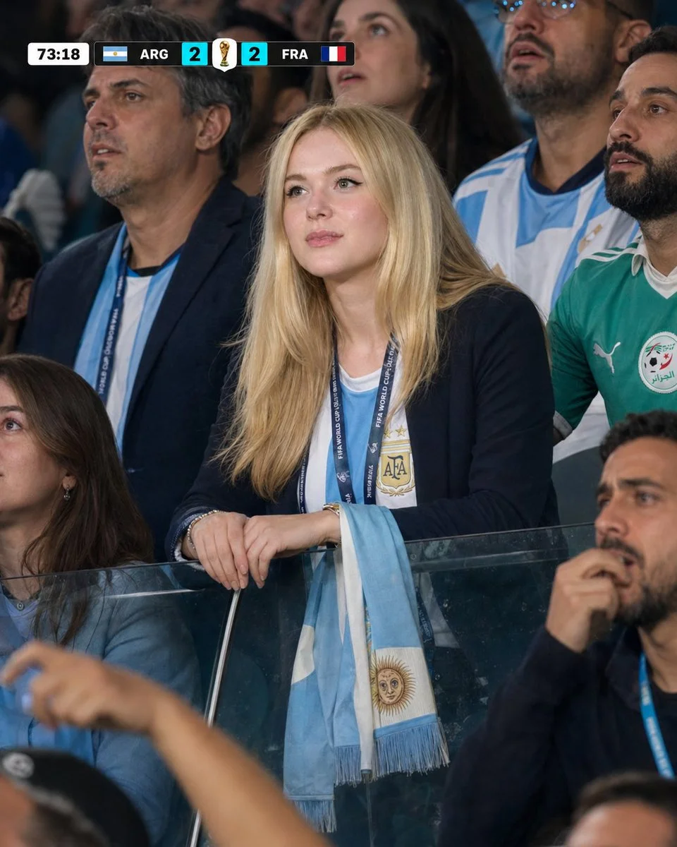 Argentina fan watches tense World Cup match from VIP suite