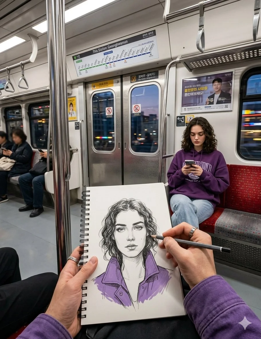 Art Meets Transit: A Subway Sketching Moment