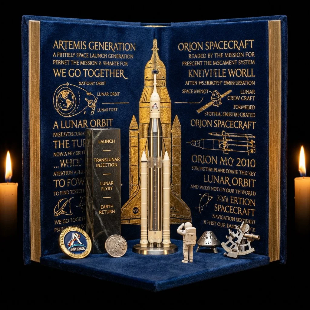 Artemis II Shrine: A Hyper-Realistic Book Nook Diorama of Lunar Legacy