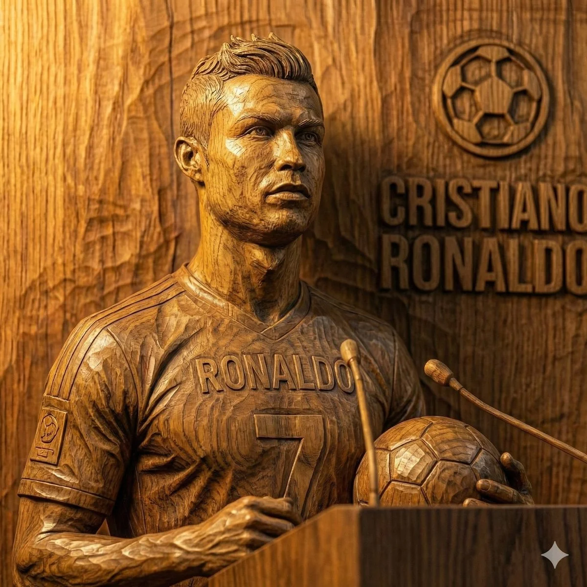 Artistry in Wood: A Sculpted Portrait