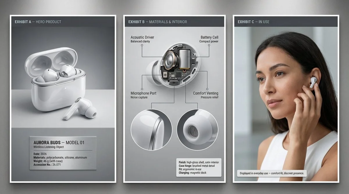 Artistry Meets Sound: Wireless Earbud Exhibit