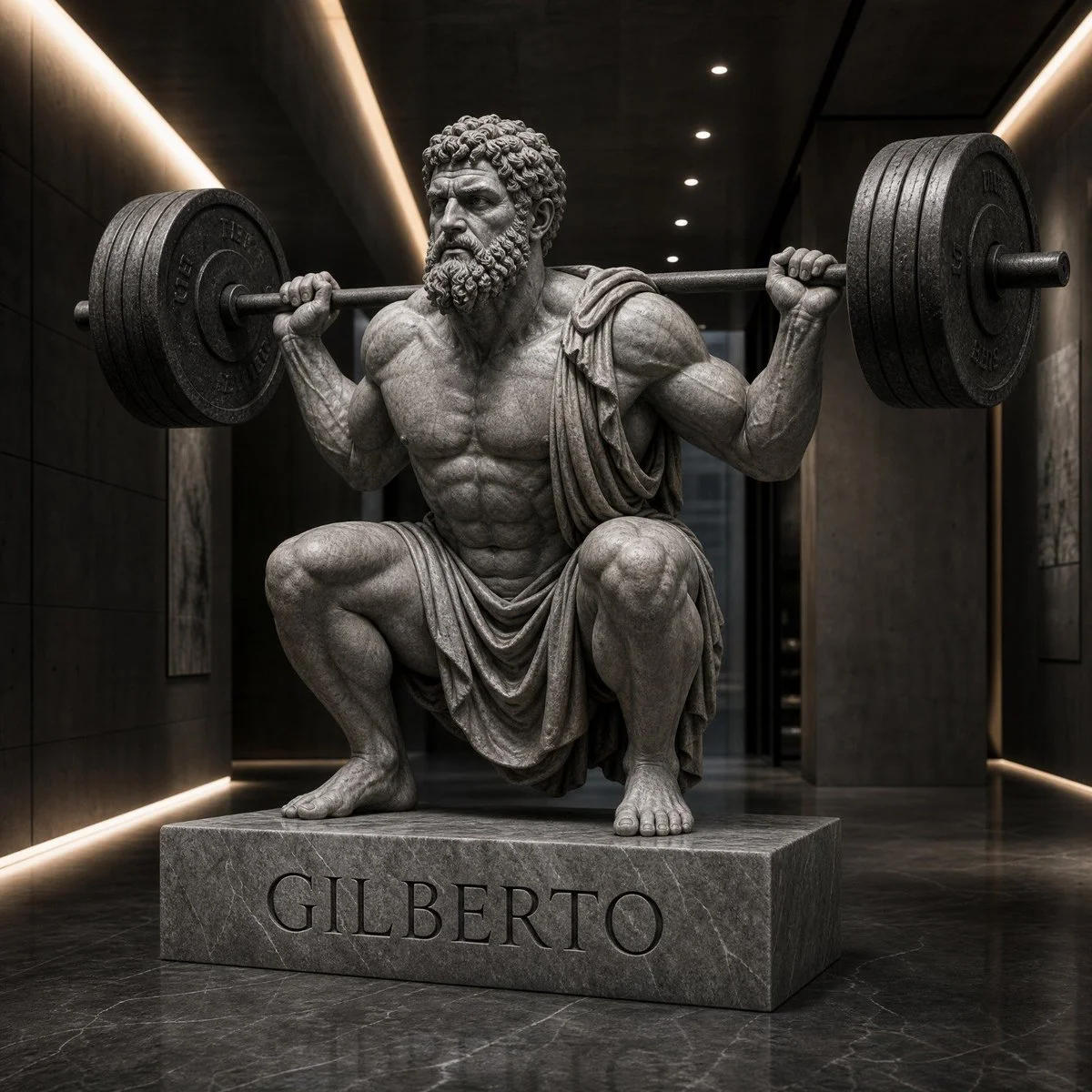 Astonishing Greek Statue Merging Mythology with Modern Fitness Elegance