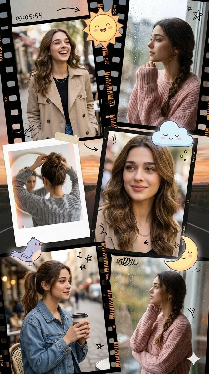 Asymmetrical Film-Strip Memories of a Young Woman