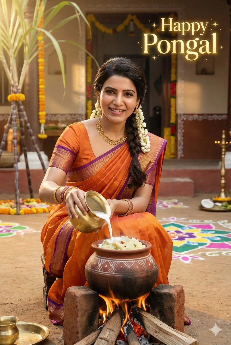 Authentic Pongal Portrait: Celebrate Tradition and Joy