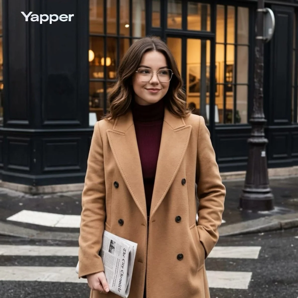 Autumn Glow on a European Street