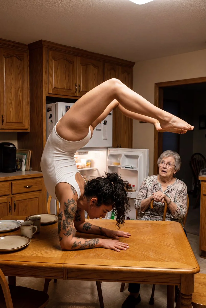 Balancing Life and Laughter: Yoga at the Kitchen Table