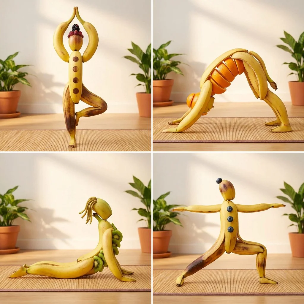 Banana Peel Yoga: Artful Asanas in a Fruitful Flow