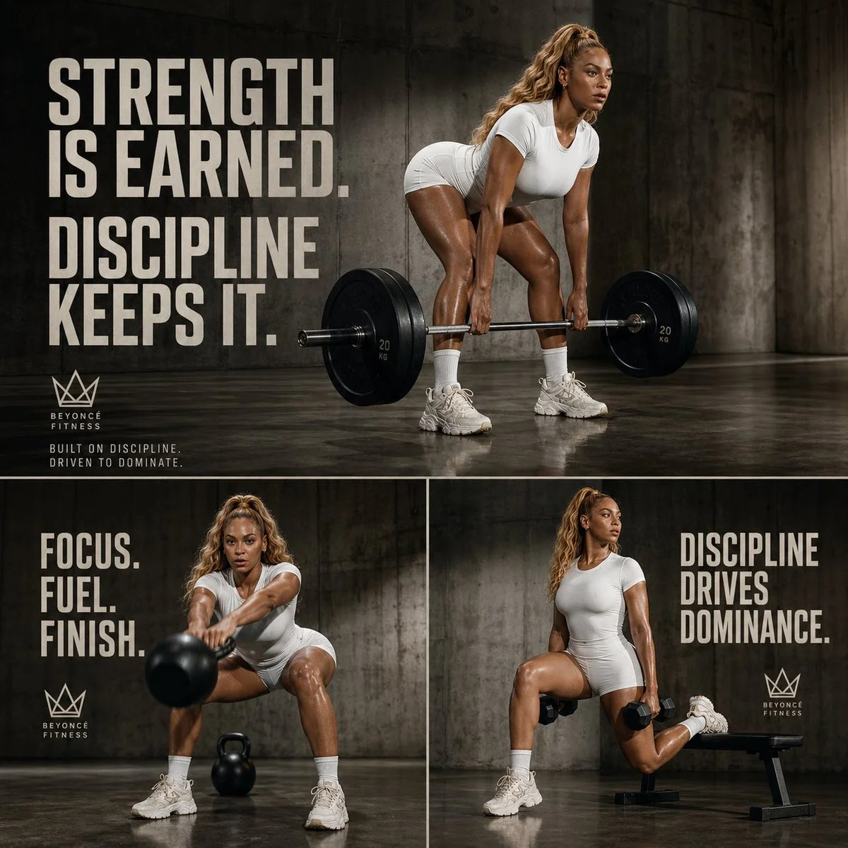 Beyoncé in Cinematic Fitness Editorial