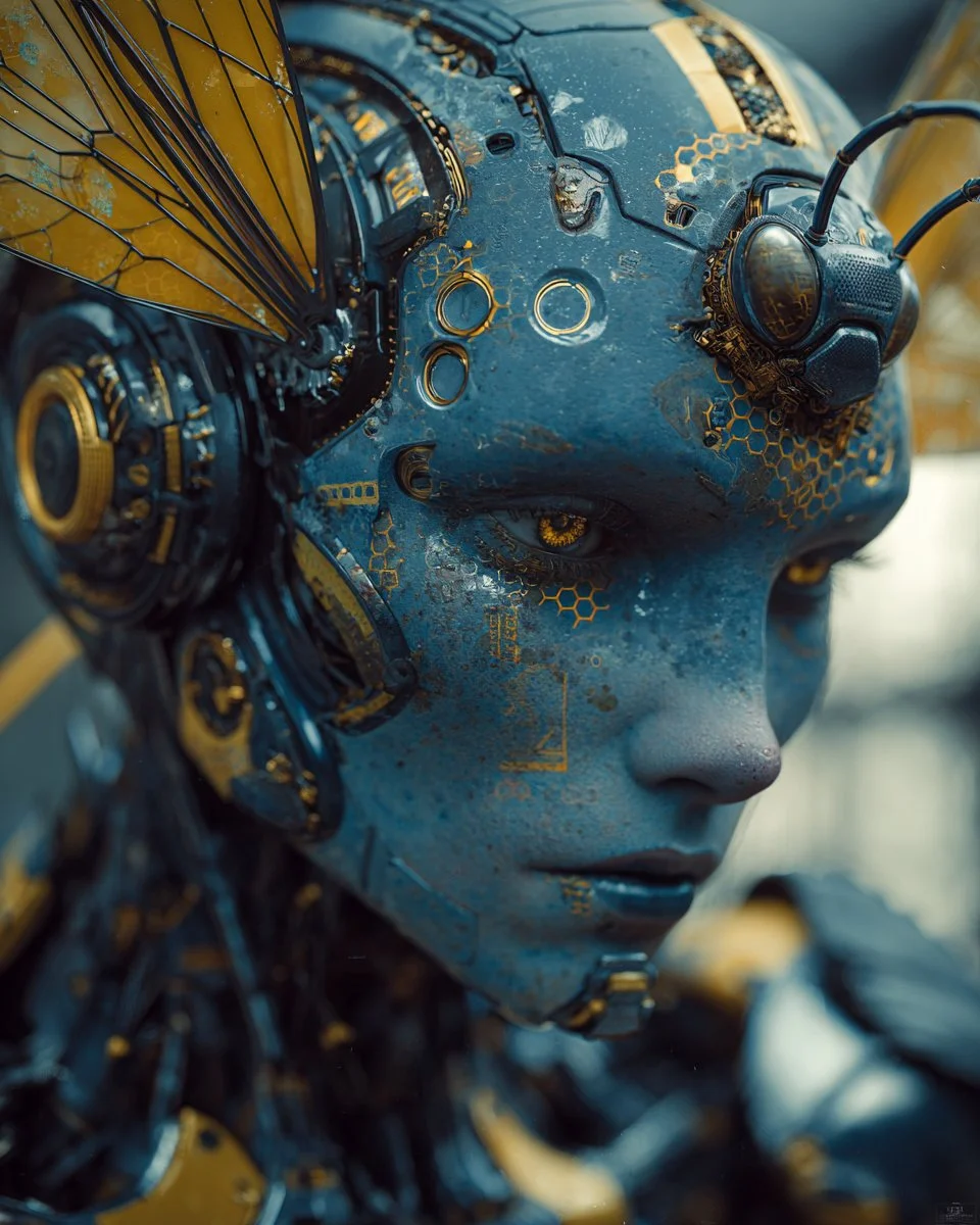 Biomechanical Cyberpunk Beetle Cyborg: A Glimpse Into the Future