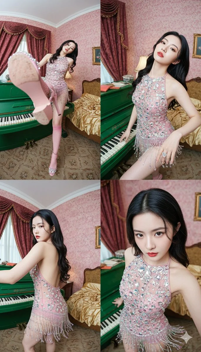 Bizarre Elegance: Retro Glamour Unleashed