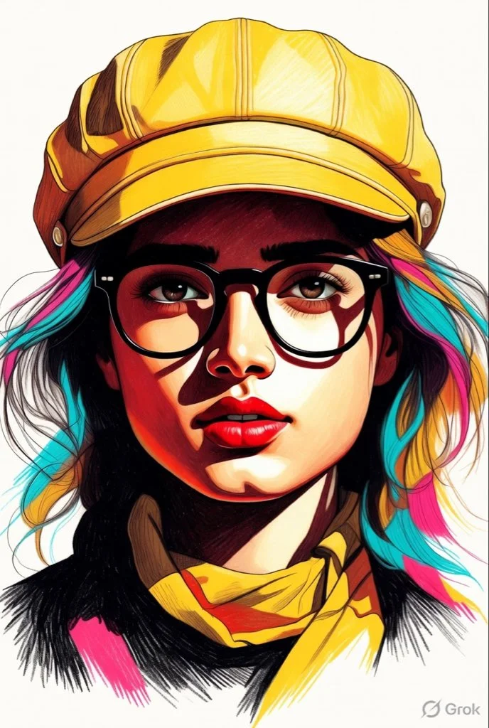 Bold and Radiant Fashion Statement in Digital Art