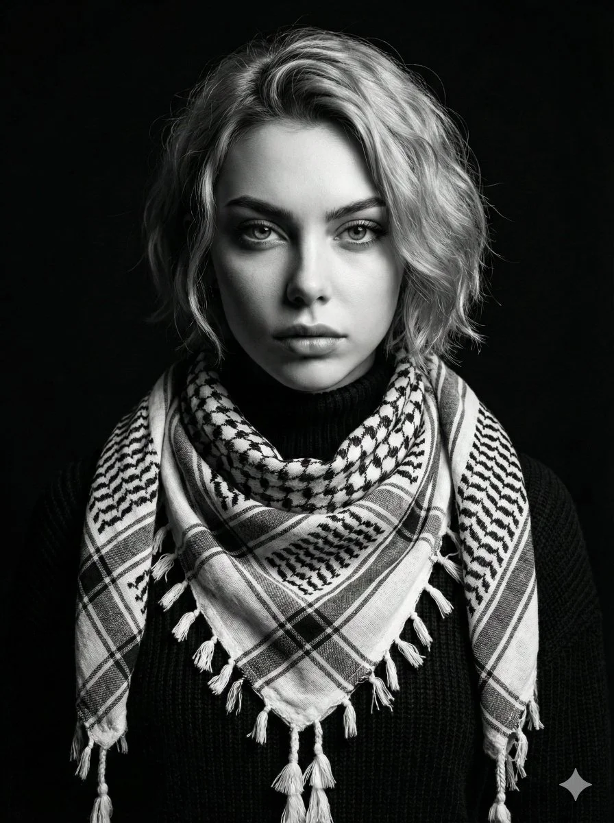 Bold Elegance in Monochrome: A Portrait of Strength