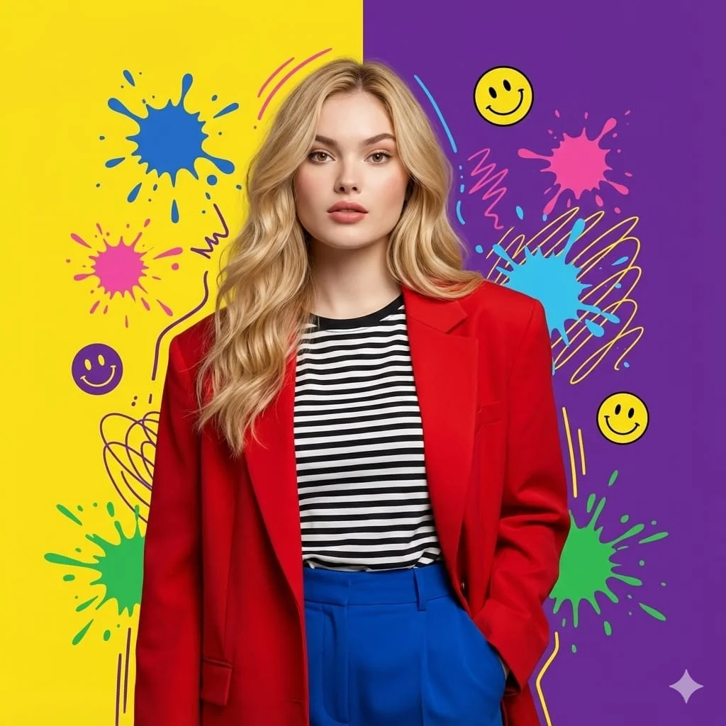 Bold Fashion Fusion: A Modern Portrait