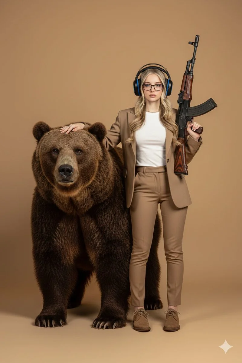Bold Harmony: Woman and Grizzly Unite