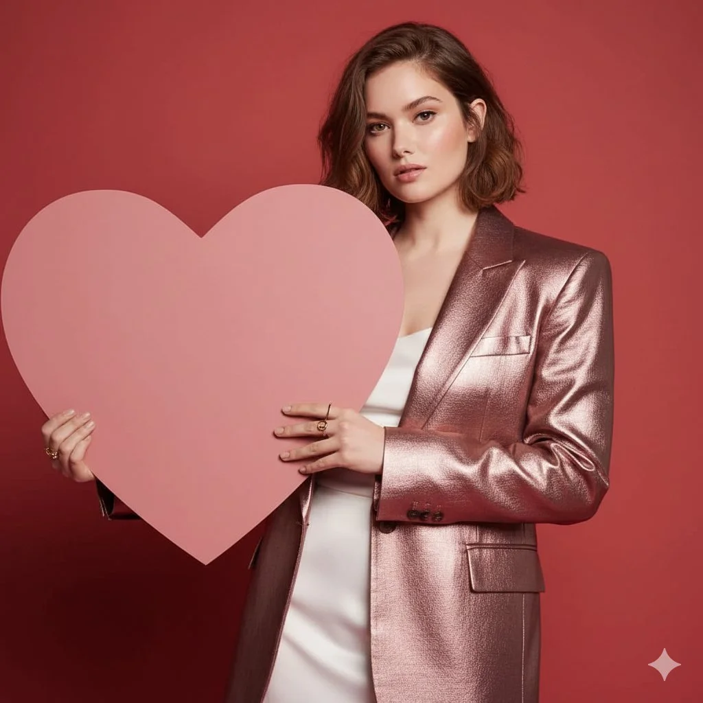Bold Heart: High-End Fashion Meets Valentine’s Aesthetic