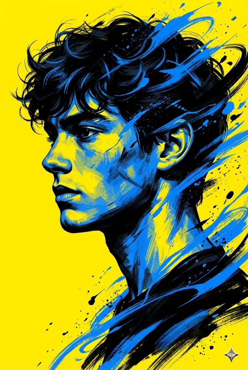 Bold Portrait of Energy and Motion