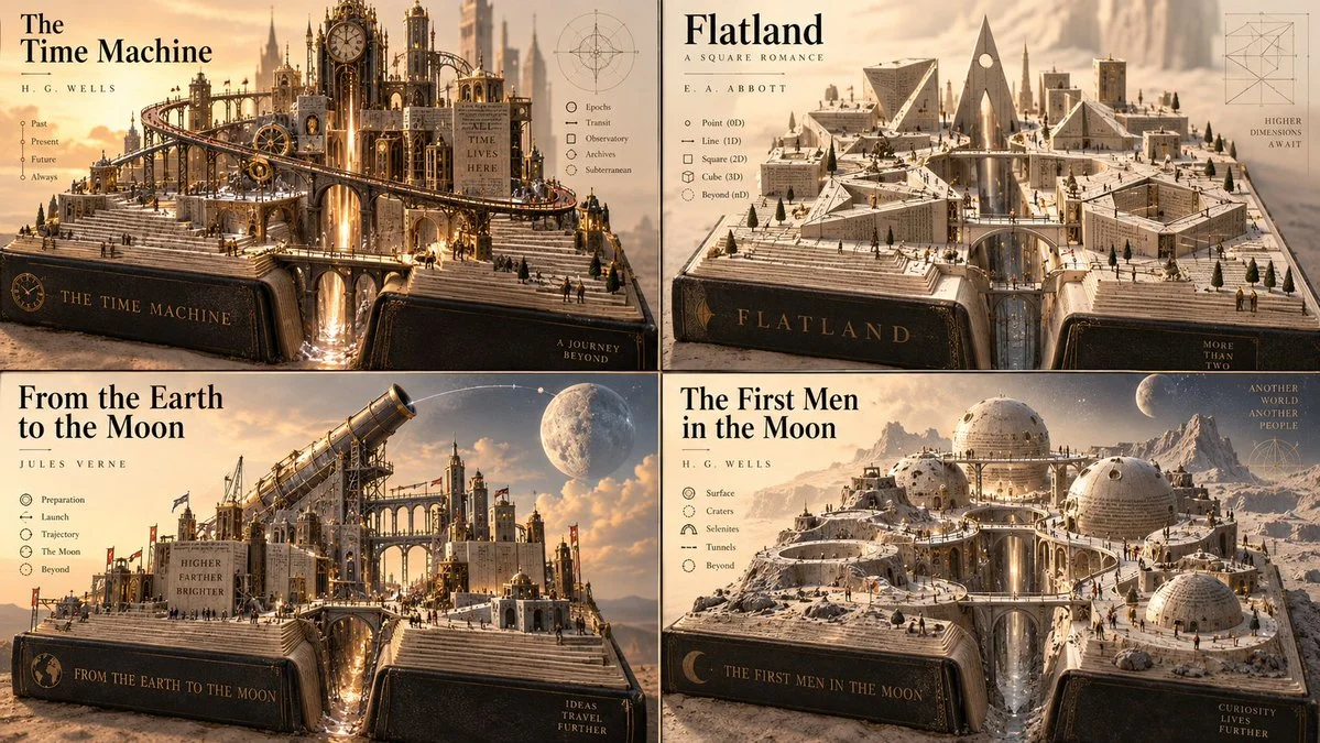 Book Pages Unfold Into a Miniature City of Typographic Wonders