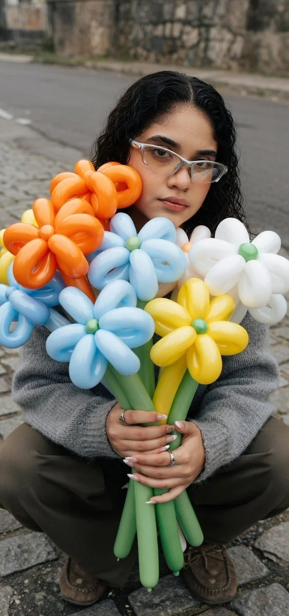 Bouquet Obscured: Hyper-Real Detail on Cobblestones