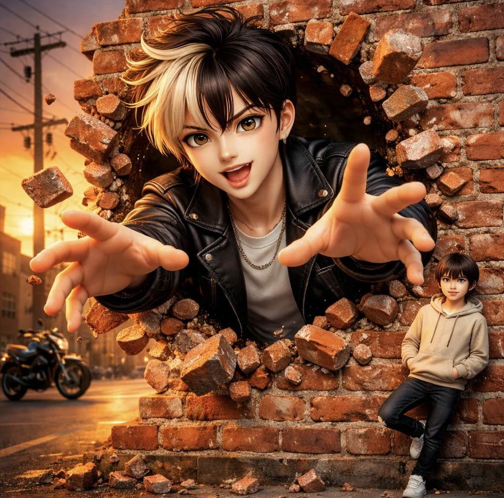 Breaking Boundaries: Teen Hero Shatters the Wall with Fierce Energy